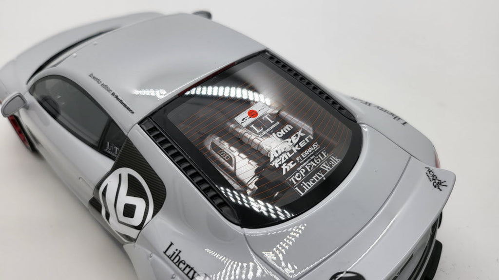 Audi R8 LBWK Licht Grijs GT Spirit 1:18