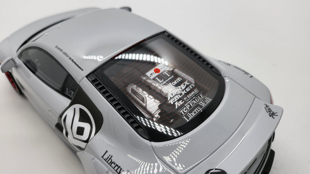 Audi R8 LBWK Licht Grijs GT Spirit 1:18