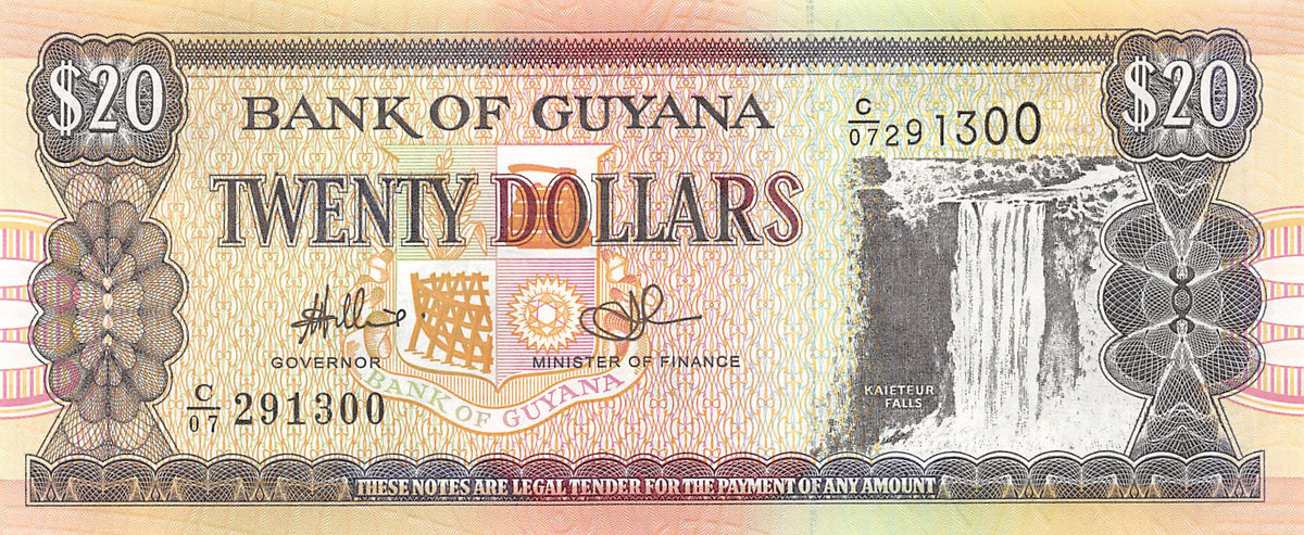 P-030e.2 Guyana 20 Dollars 2010 Unc