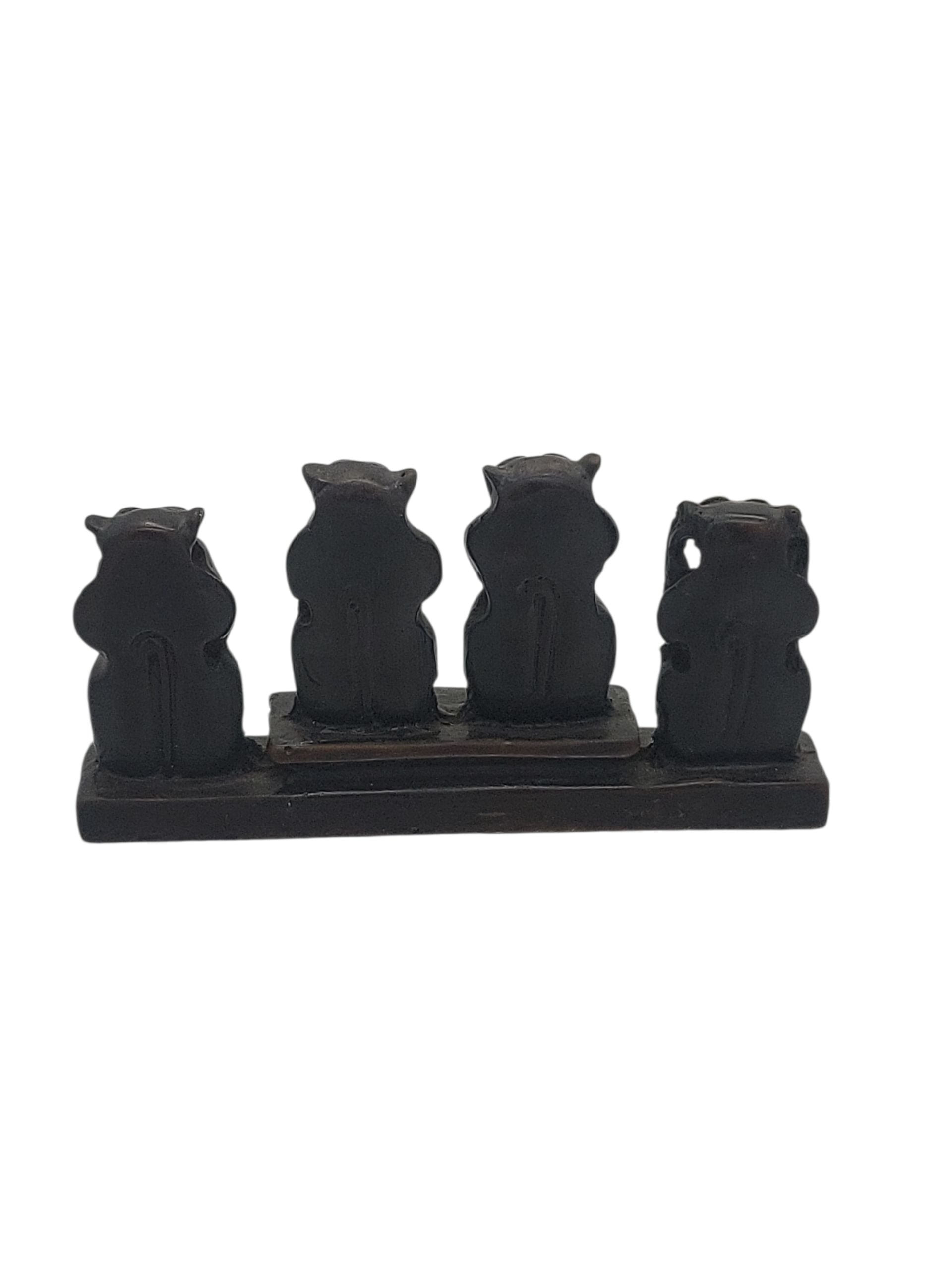 Apenbeeldje Horen Geen Kwaad Zwijgen Zien - Resin 14cm