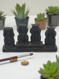 Apenbeeldje Horen Geen Kwaad Zwijgen Zien - Resin 14cm