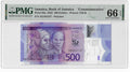 Jamaica 500 Dollars 2022 Unc Polymer PMG 66