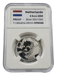 2003 - Nederland 5 Euro - Vincent van Gogh - Proof Zilver