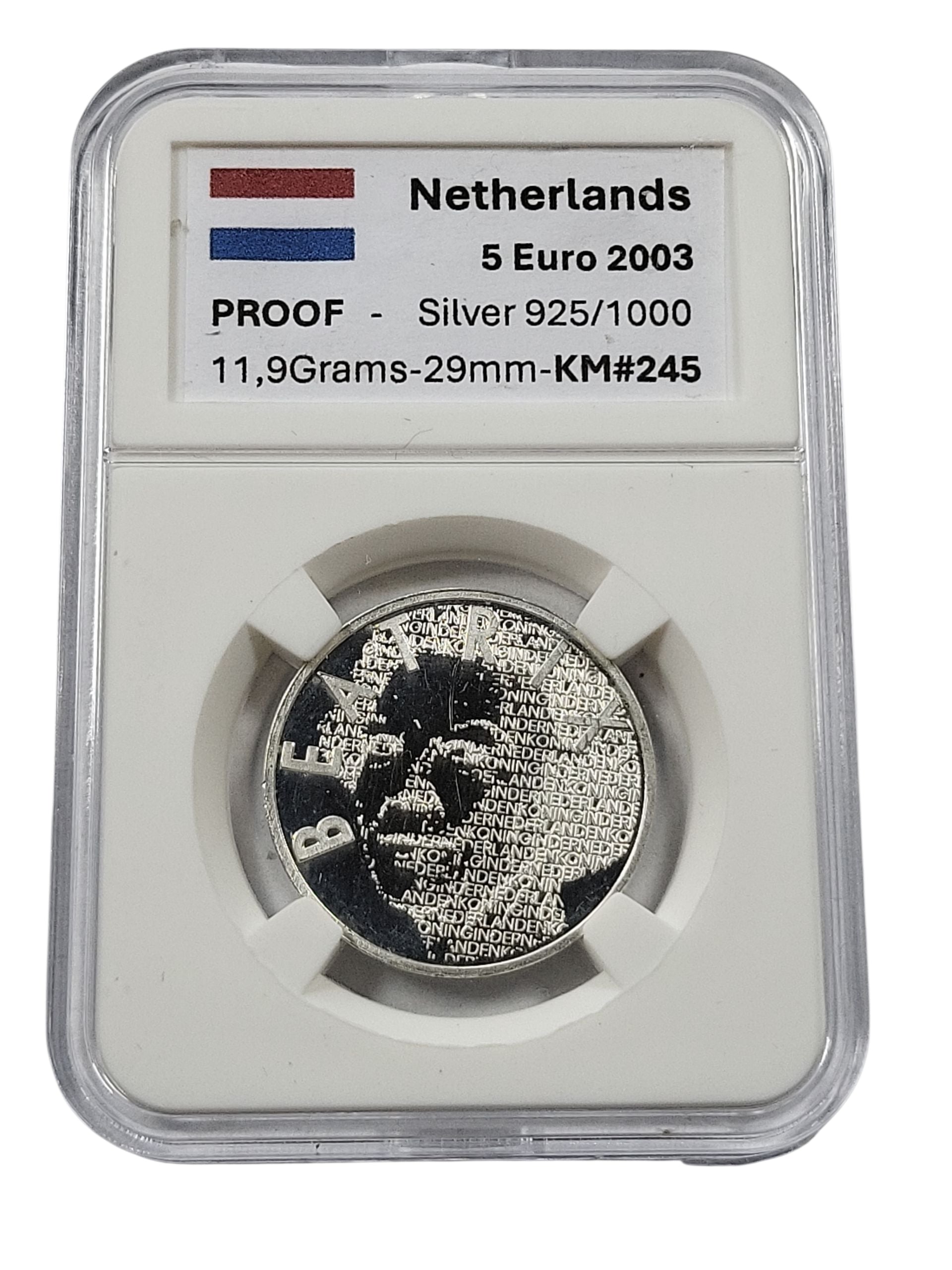 2003 - Nederland 5 Euro - Vincent van Gogh - Proof Zilver