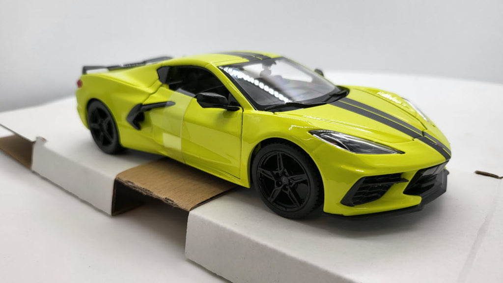 Maisto Chevrolet Corvette Stingray Coupe Z51 Geel 2020 - Schaal 1:24