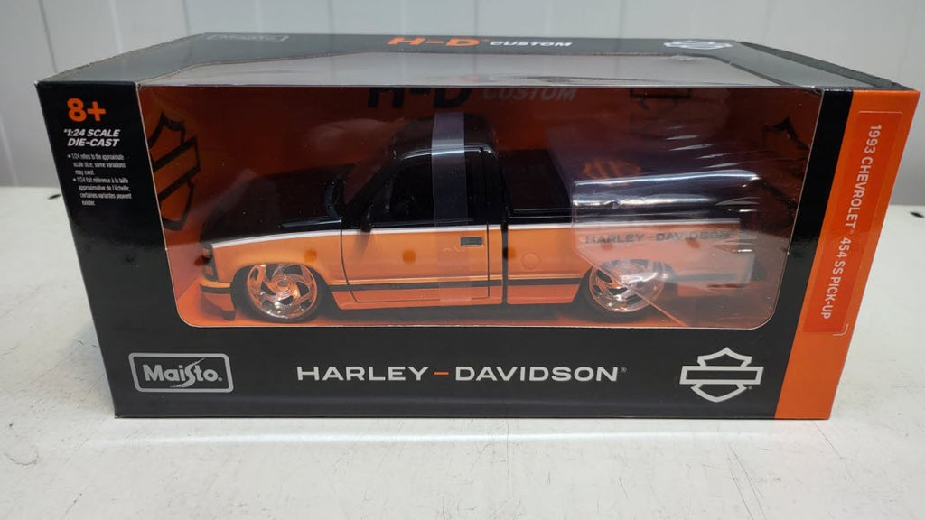 Maisto: Chevrolet 454 SS Pick-Up Oranje/Zwart 1993 - Schaal 1:24