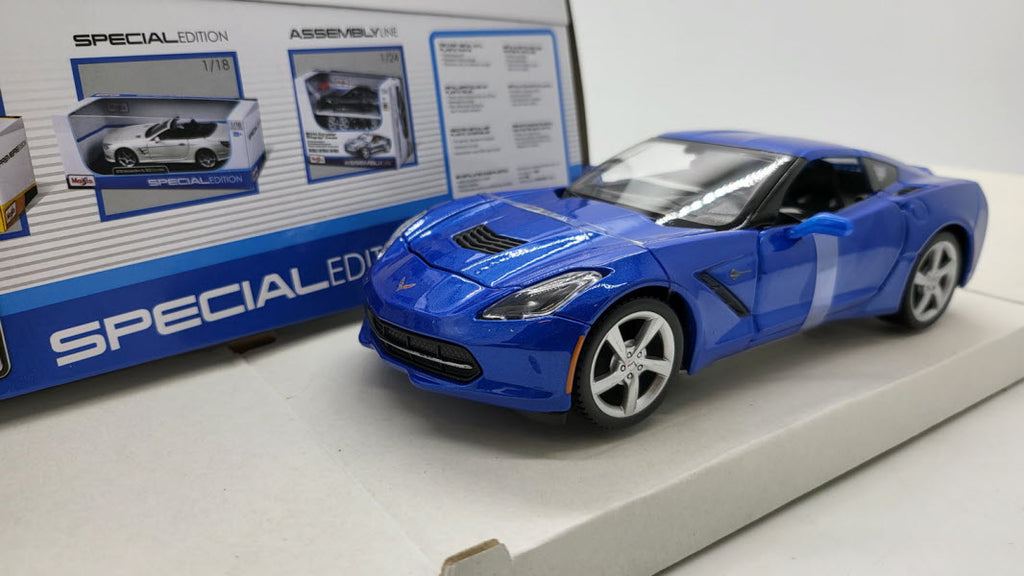 Maisto Chevrolet Corvette Stingray Blauw 2014 - Schaal 1:24
