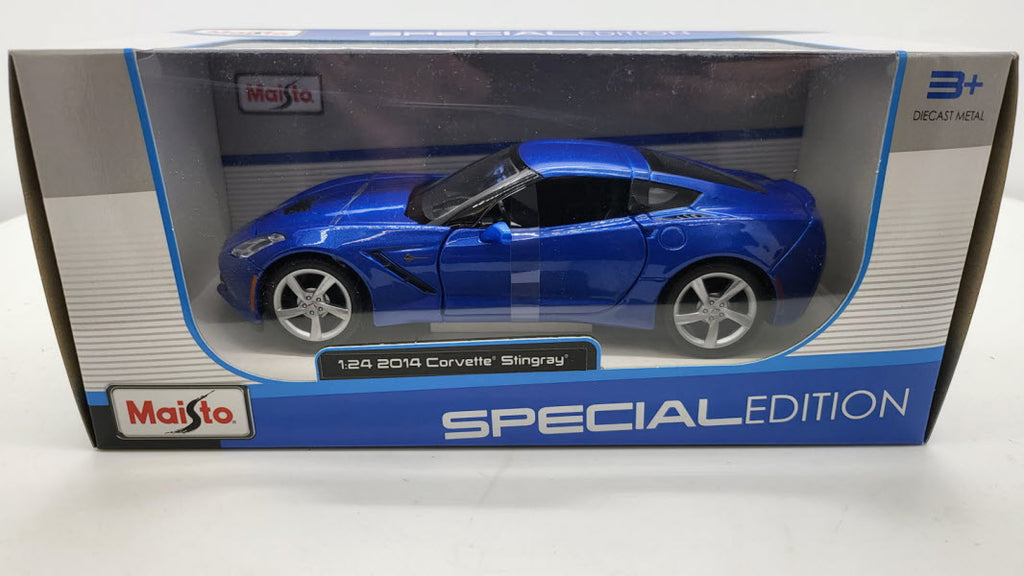 Maisto Chevrolet Corvette Stingray Blauw 2014 - Schaal 1:24