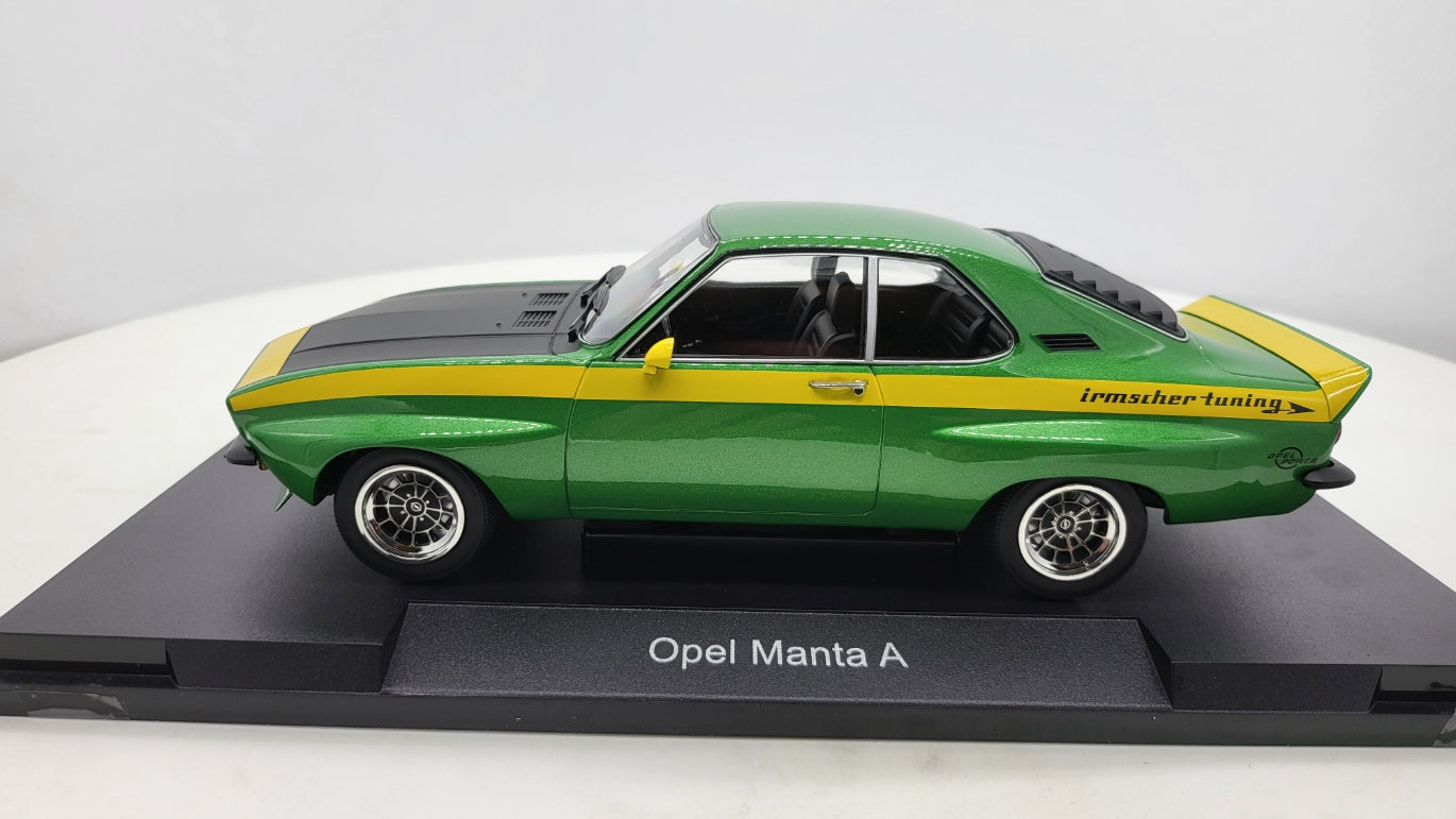 MCG: Opel Manta A Irmscher Groen/Geel (1974) - Schaal 1:18