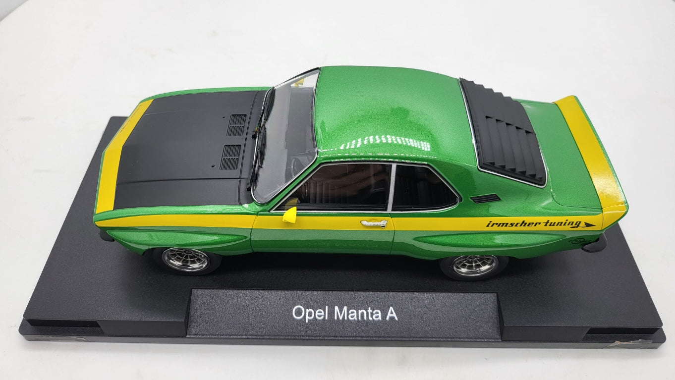 MCG: Opel Manta A Irmscher Groen/Geel (1974) - Schaal 1:18