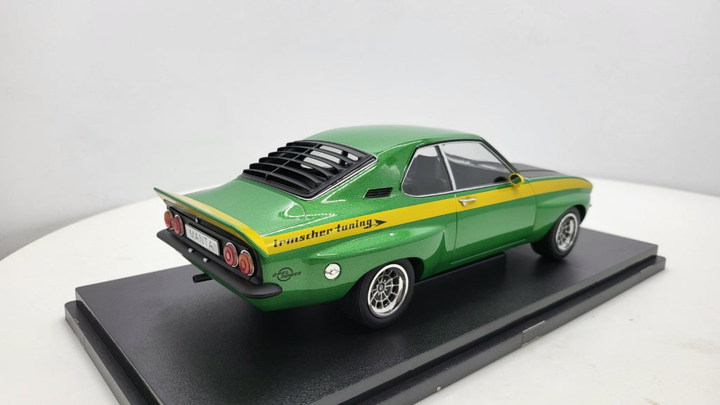 MCG: Opel Manta A Irmscher Groen/Geel (1974) - Schaal 1:18