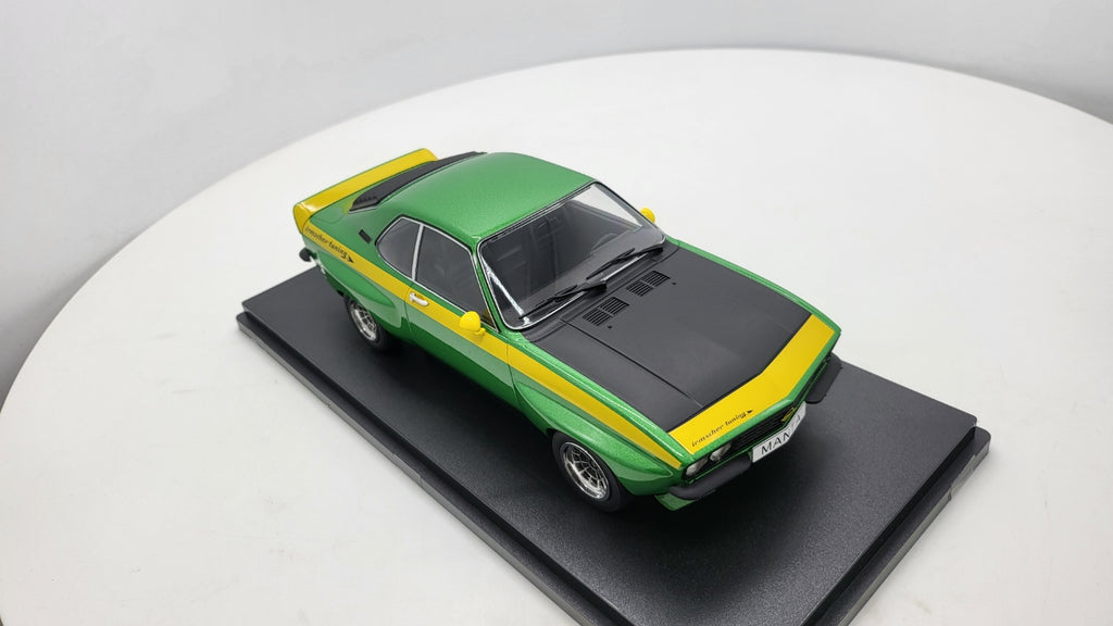 MCG: Opel Manta A Irmscher Groen/Geel (1974) - Schaal 1:18