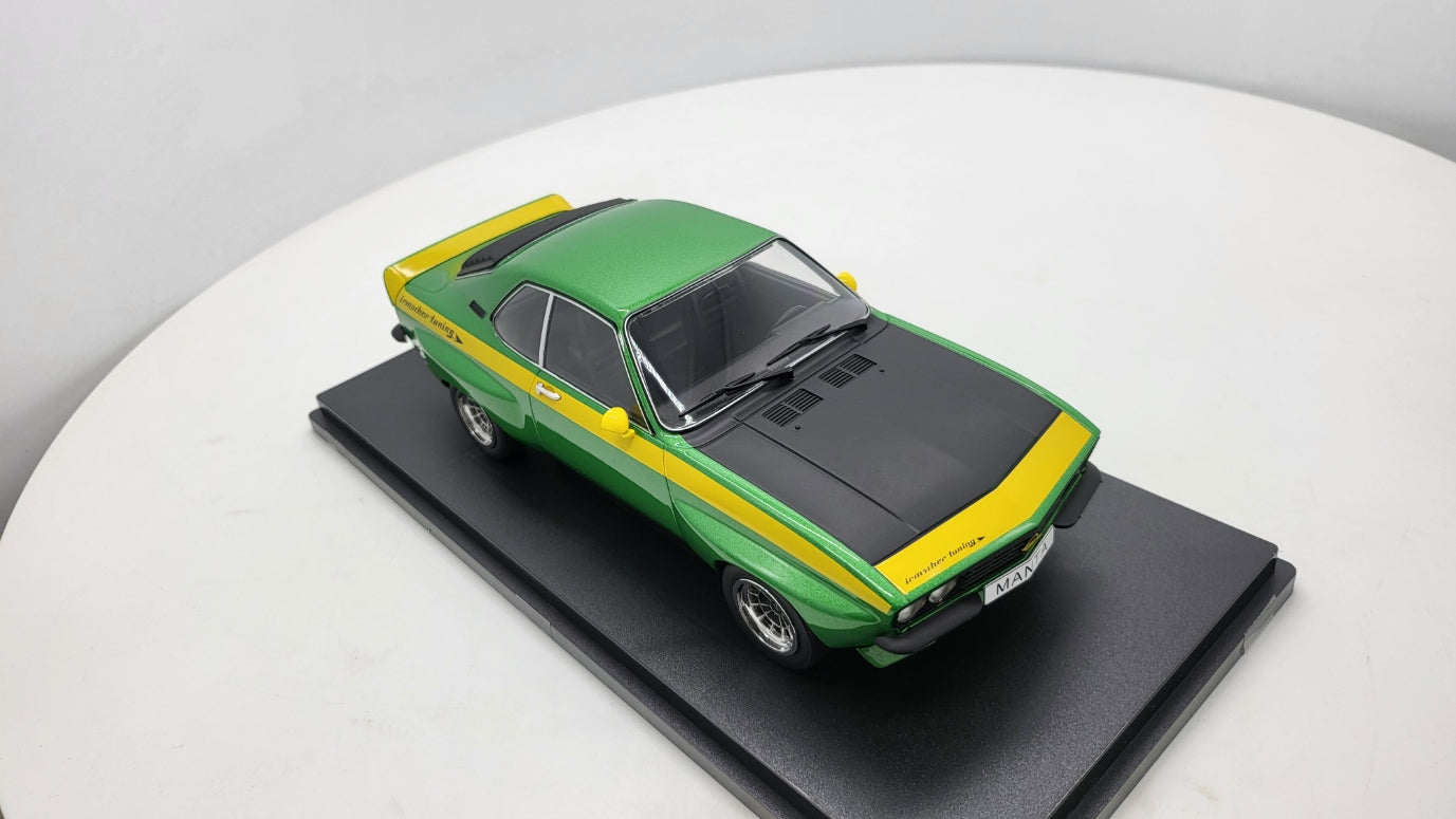 MCG: Opel Manta A Irmscher Groen/Geel (1974) - Schaal 1:18