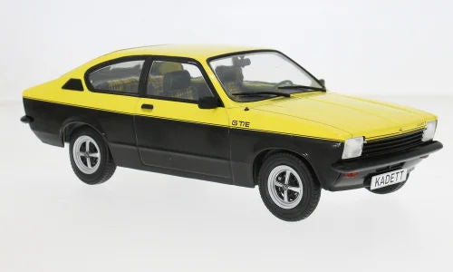 MCG Opel Kadett C Coupe GT/E Geel/Zwart 1975 - Schaal 1:18