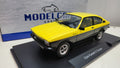 MCG Opel Kadett C Coupe GT/E Geel/Zwart 1975 - Schaal 1:18