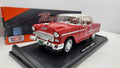 MotorMax: Chevrolet Bel Air Convertible Rood (1955) - Schaal 1:18