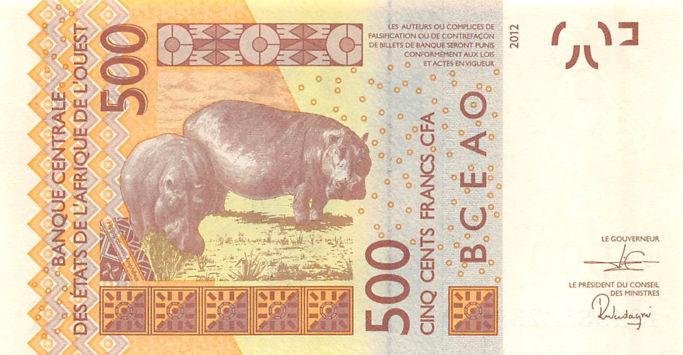 P-419Dh West African States (D) Mali 500 Francs 2019 Unc