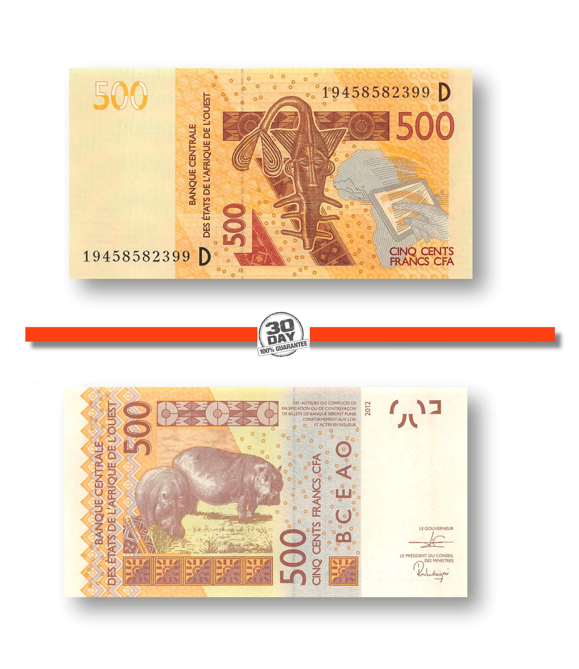 P-419Dh West African States (D) Mali 500 Francs 2019 Unc