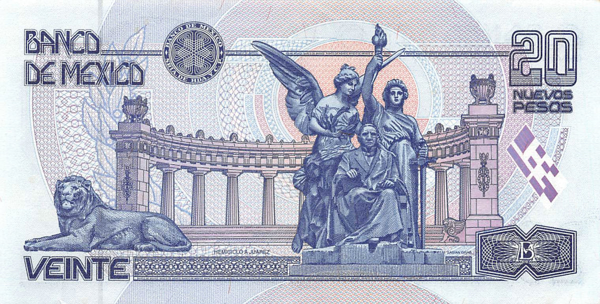 P-100a.7 Mexico 20 Nuevos Pesos 1992 Xf