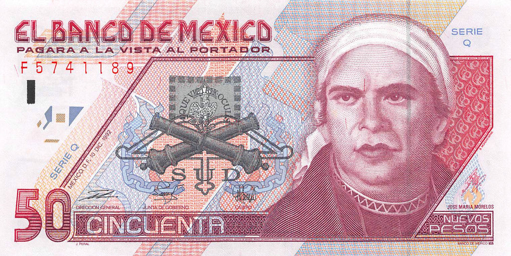 P-101a Mexico 50 Nuevos Pesos 1992 Xf