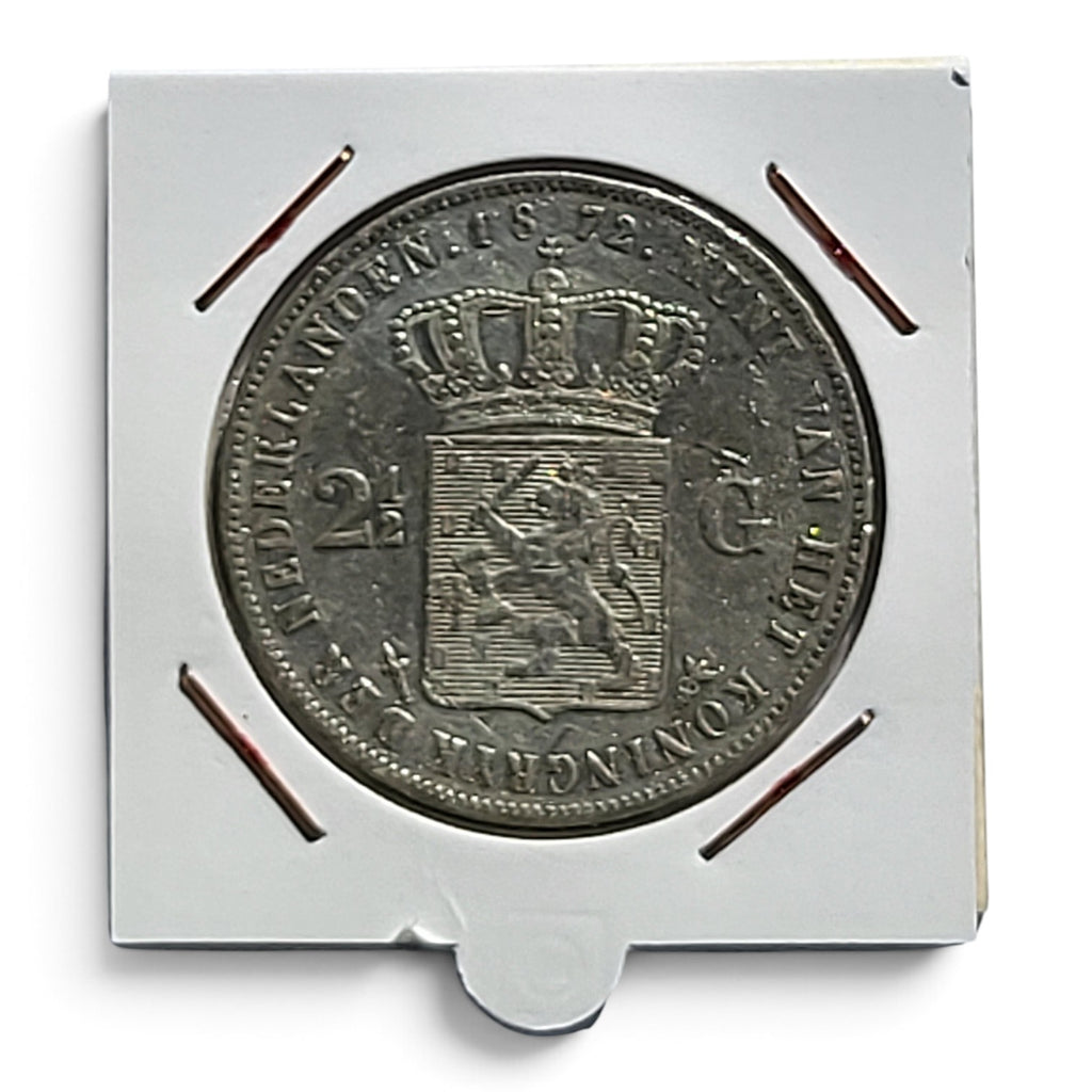 1872 - Nederland 2½ Gulden - Willem III - Zilver - VF
