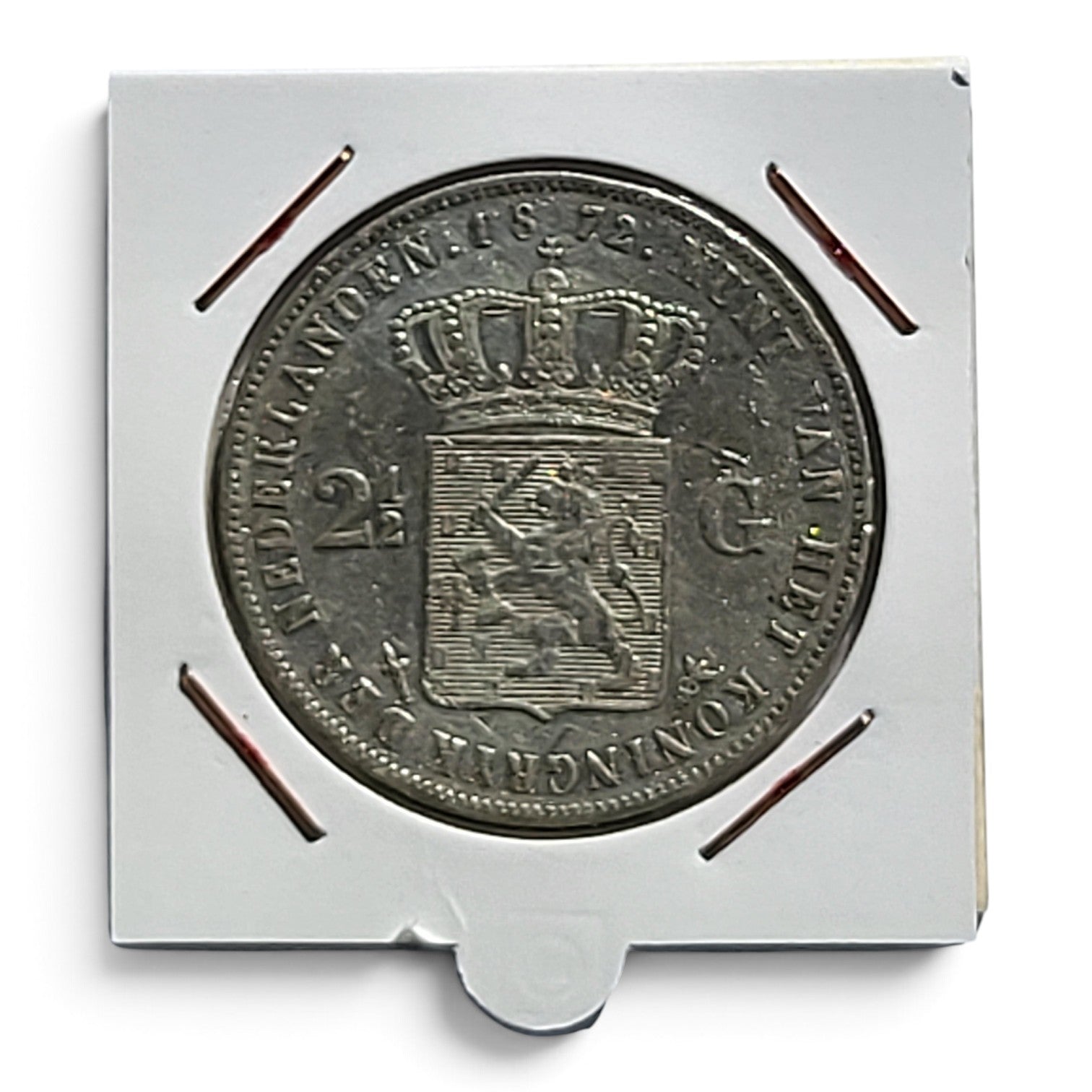 1872 - Nederland 2½ Gulden - Willem III - Zilver - VF