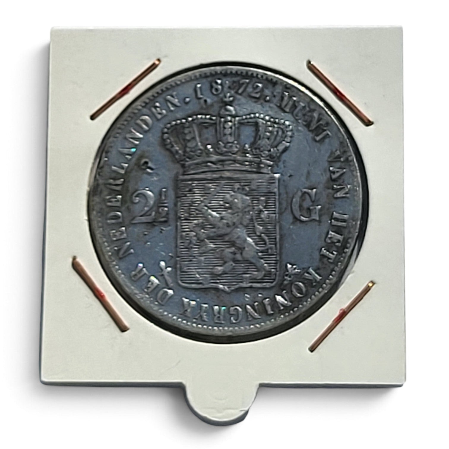 1872 - Nederland 2½ Gulden - Willem III - Zilver - VF