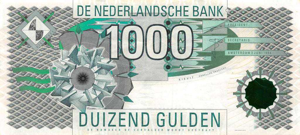 P-102a Nederland 1.000 Gulden 1994 Kievit Xf