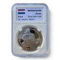 2001 - Nederland Zilveren Penning - 35 Jaar Huwelijk - Proof