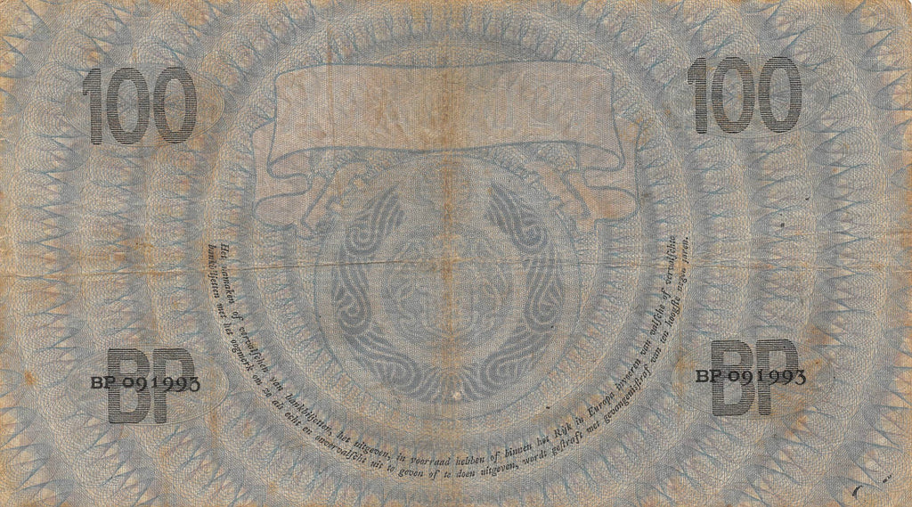 P-039d.2 Nederland 100 Gulden 1928 Vf