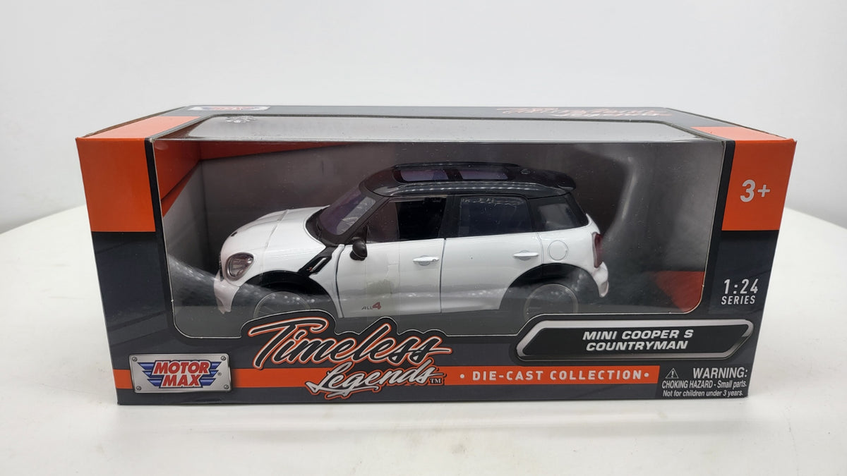 Mini Cooper S Countryman Wit/Zwart - MotorMax 1:24