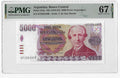 P-318a - Argentina 5000 Pesos Argentinos 1985 Unc PMG 67 EPQ
