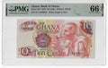 P-016f Ghana 10 Cedis 1978 Unc PMG 66 EPQ