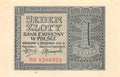 P-099b Polen 1 Zloty 1941 Unc - WWII