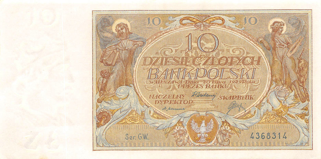 P-069 Polen 10 Zloty 1929 Unc
