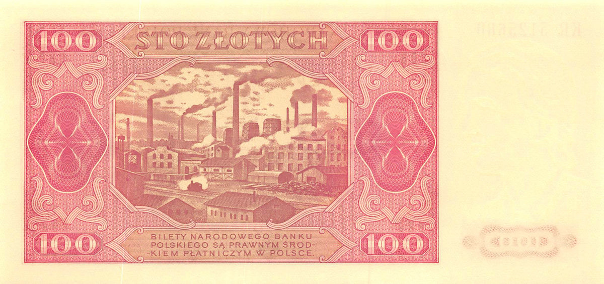 P-139f Polen 100 Zlotych 1948 Unc