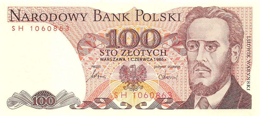 P-143e.1 Polen 100 Zlotych 1986 Unc