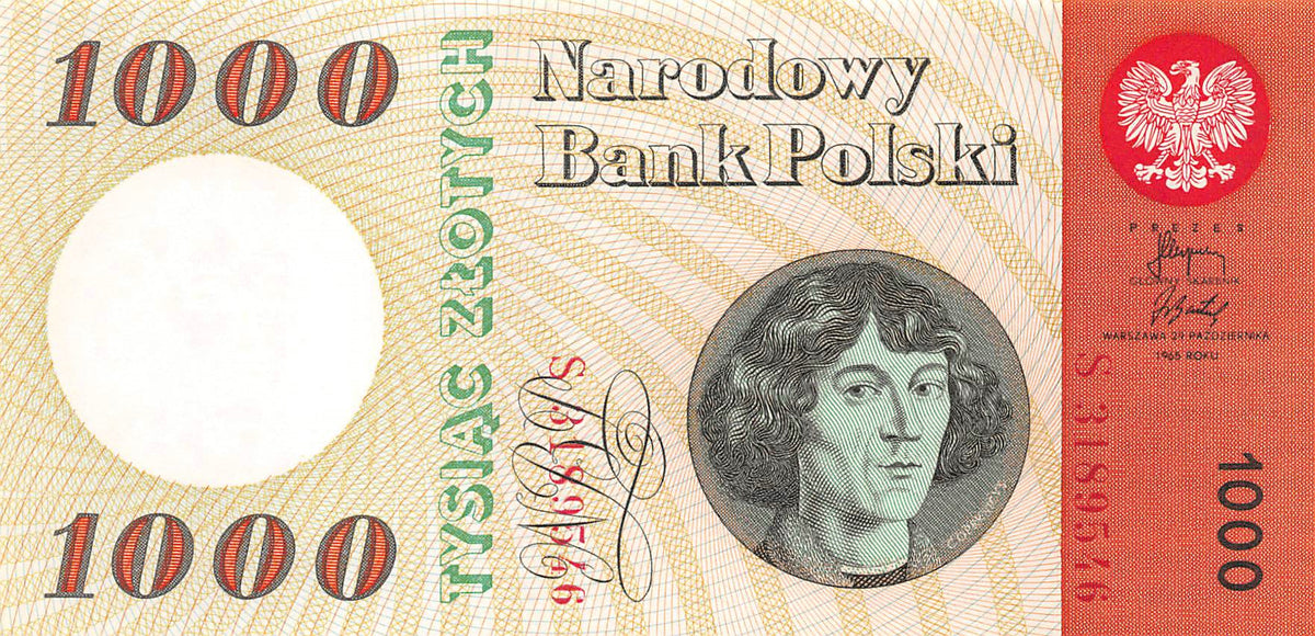 P-141a Polen 1000 Zlotych 1965 Unc