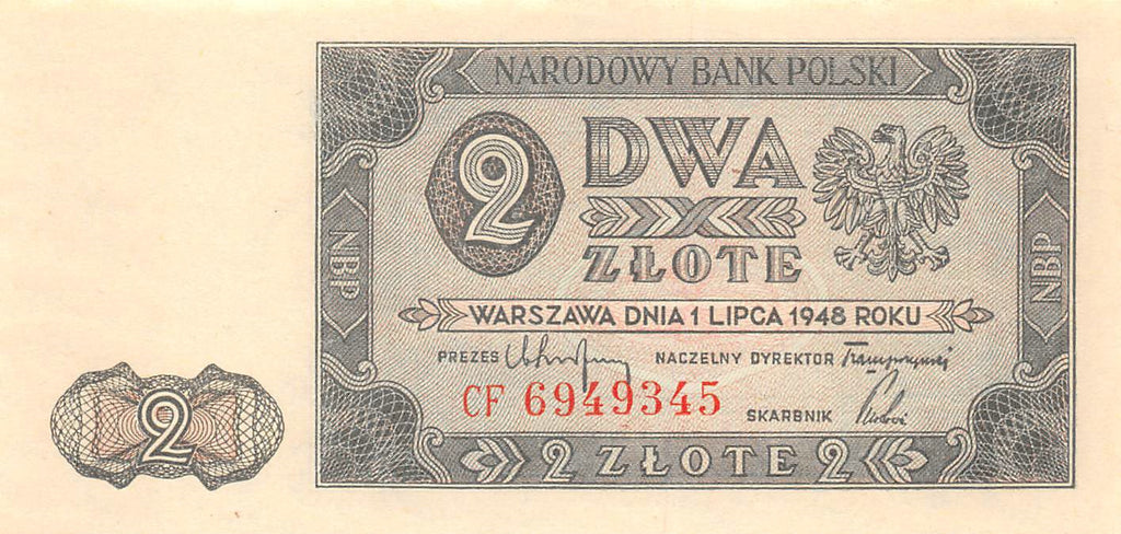 P-134a.2 Polen 2 Zlote 1948 Unc