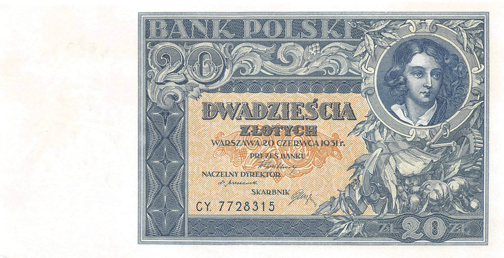 P-073a.3 Polen 20 Zlotych 1931 Unc