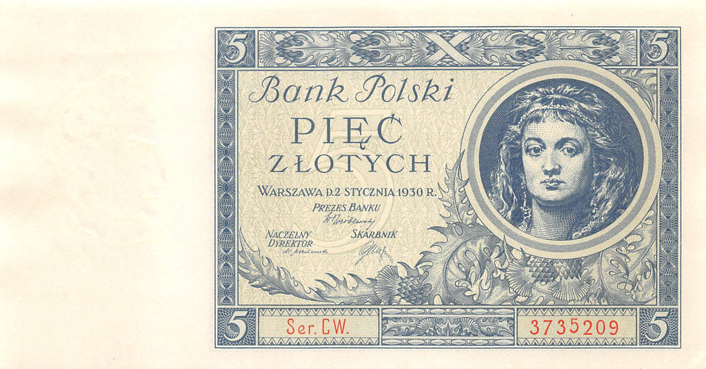 P-072b.2 Polen 5 Zlotych 1930 Unc