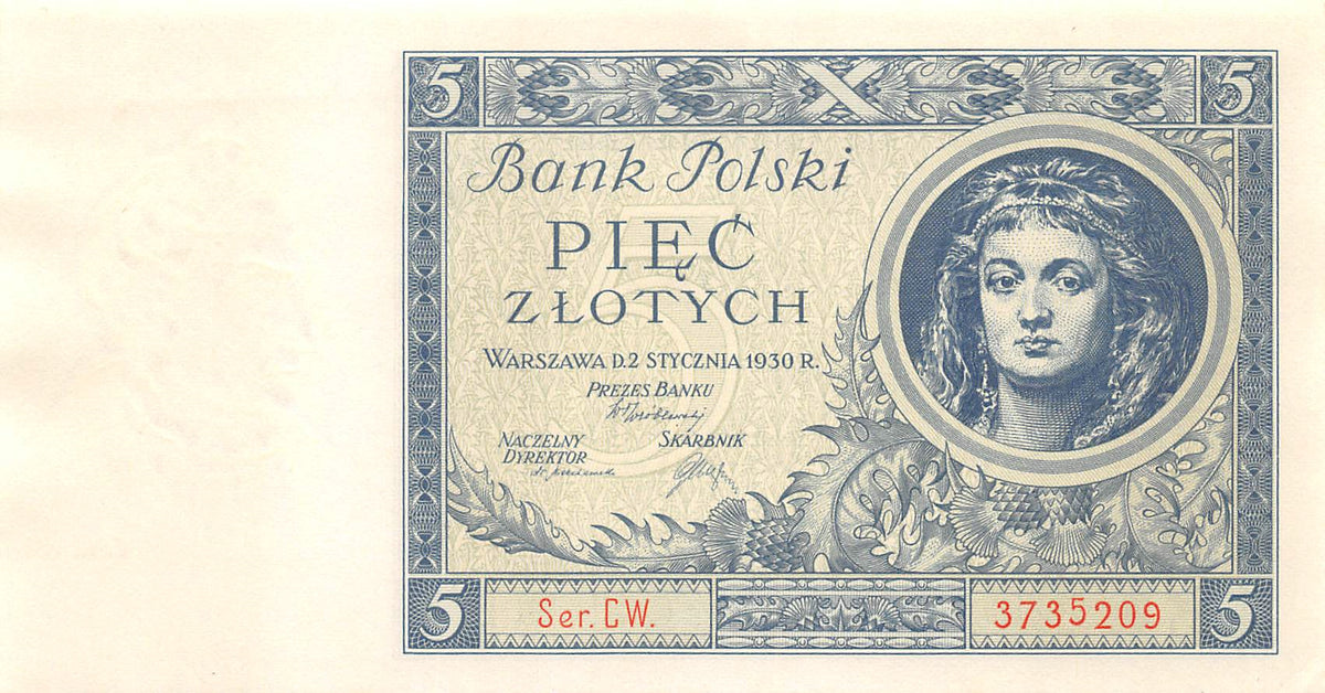 P-072b.2 Polen 5 Zlotych 1930 Unc