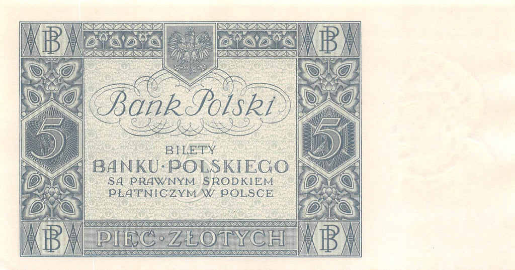 P-072b.2 Polen 5 Zlotych 1930 Unc