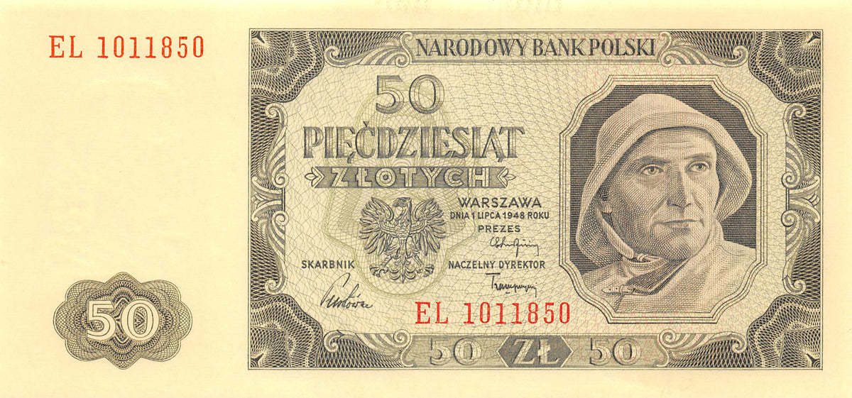 P-138a.4.3 Polen 50 Zlotych 1948 Unc