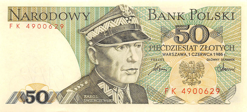 P-142c.1 Polen 50 Zlotych 1986 Unc