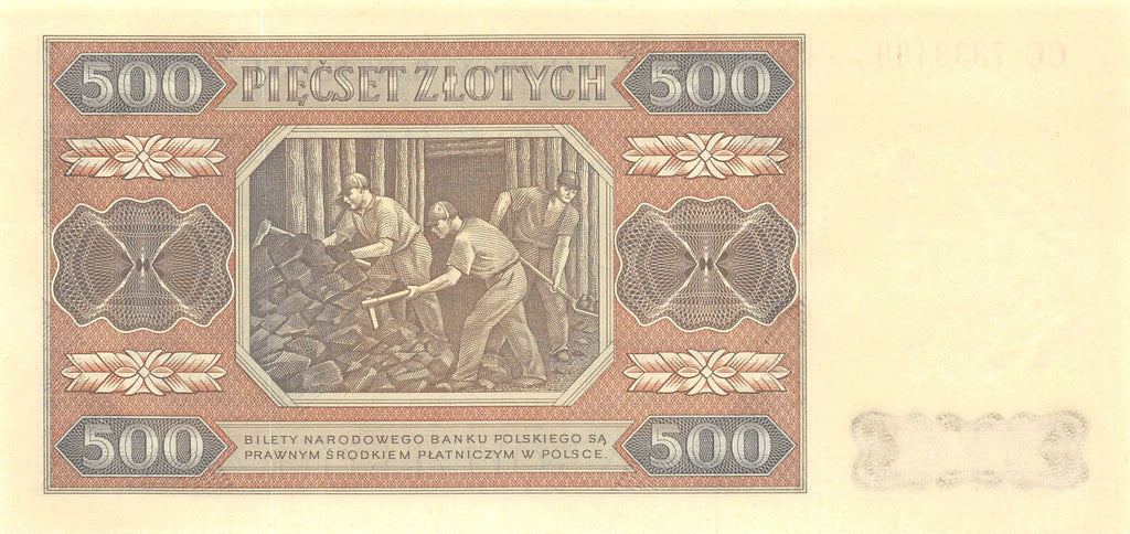 P-140b.3 Polen 500 Zlotych 1948 Unc