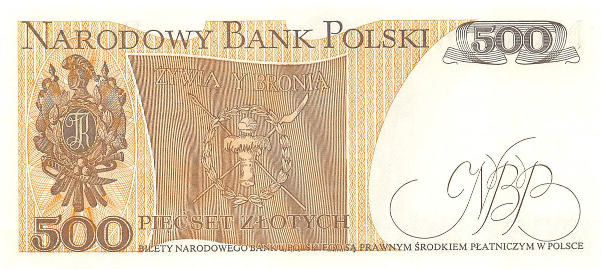 P-145d Polen 500 Zlotych 1982 Unc