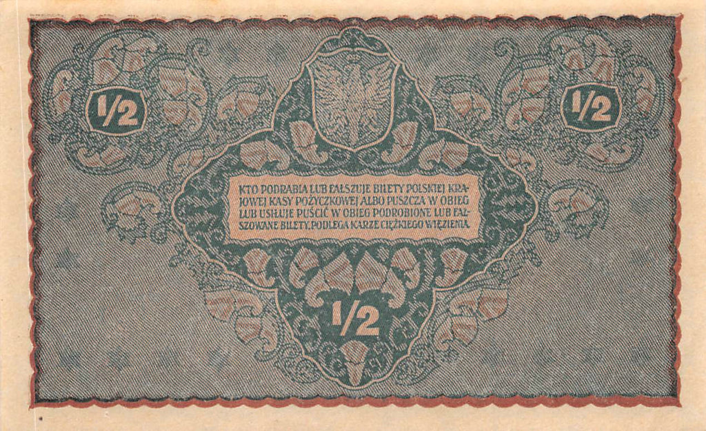 P-030 Polen ½ Marki 1920 Unc