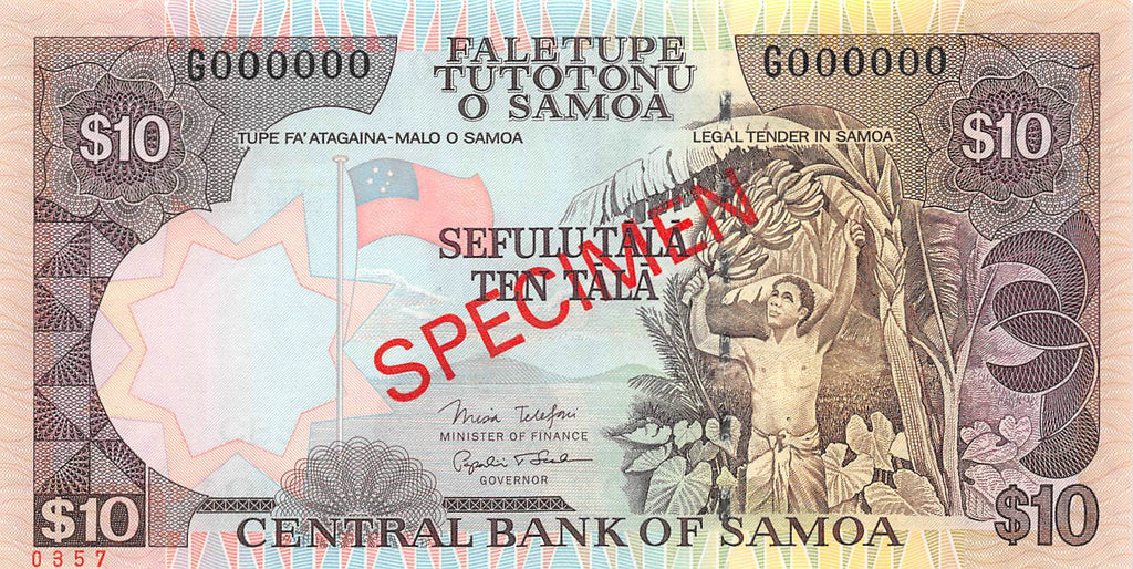 P-34bs Samoa 10 Tala 2005 Unc Specimen