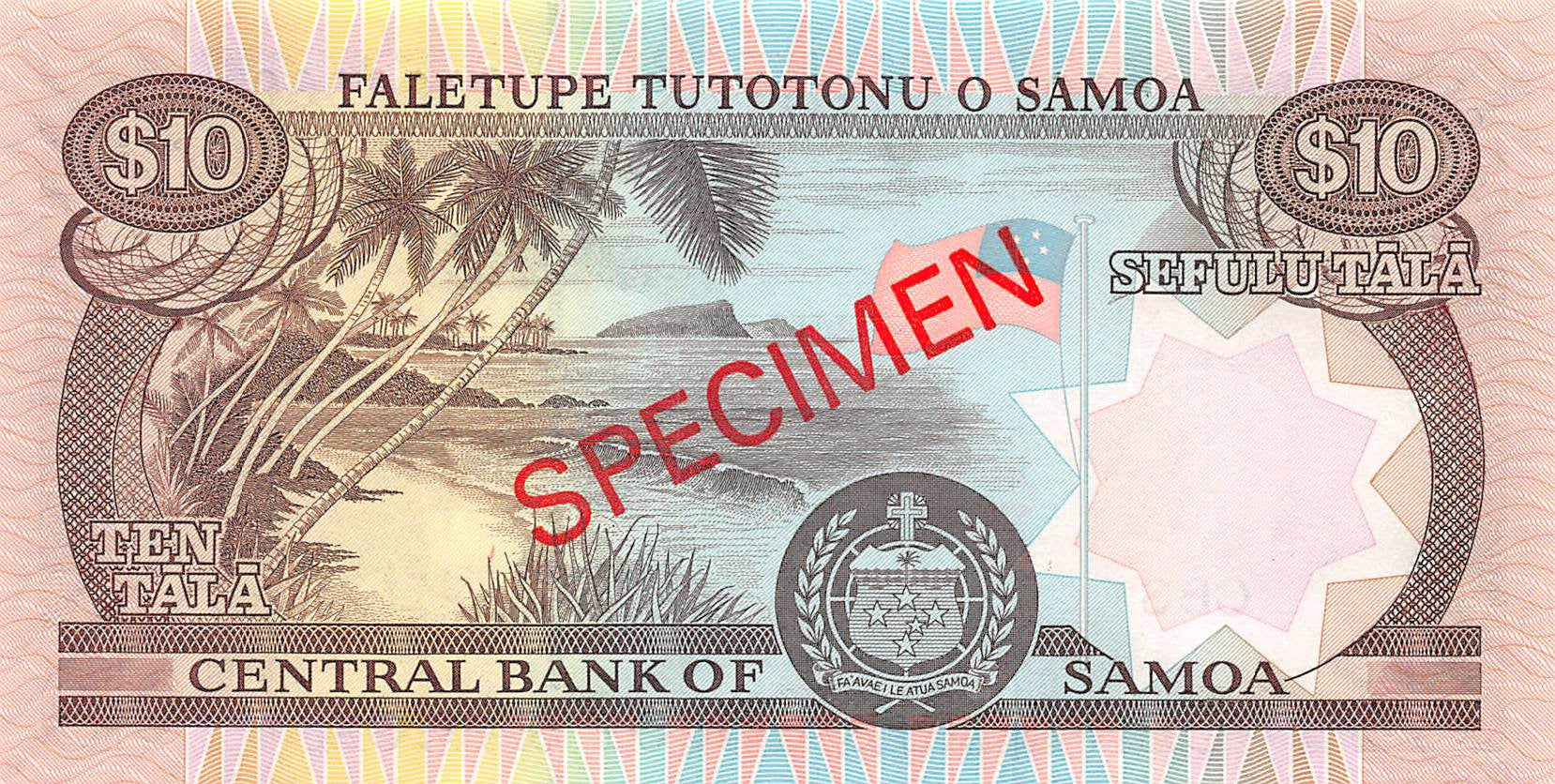 P-34bs Samoa 10 Tala 2005 Unc Specimen